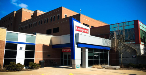 Photo of the outside of the Halifax Infirmary Emergency Department