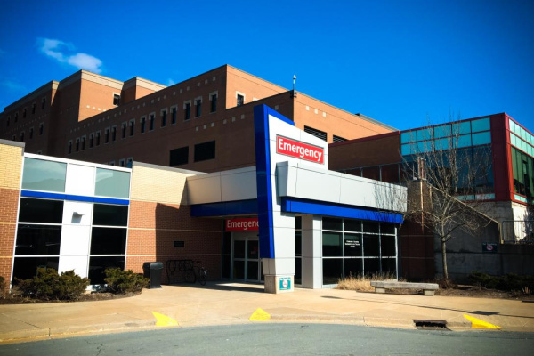 Photo of the outside of the Halifax Infirmary Emergency Department